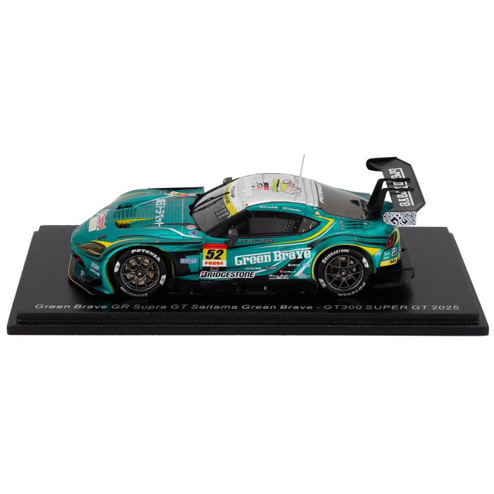 SPARK MODEL TOYOTA SUPRA GR TEAM SAITANA GREEN BRAVE N 52 GT300 CLASS SUPER GT 2025 HIROKI YOSHIDA - SEITA NONAKA - GREEN MET