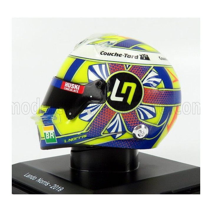 SPARK MODEL BELL HELMET F1 CASCO HELMET MCL34 TEAM MCLAREN SEASON 2019 LANDO NORRIS - YELLOW BLUE 1/5