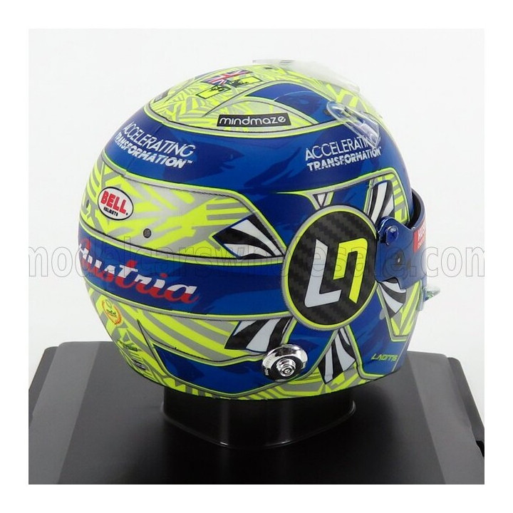 SPARK MODEL BELL HELMET F1 CASCO HELMET MCL35 TEAM MCLAREN SEASON 2020 LANDO NORRIS - YELLOW BLUE 1/5