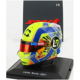 SPARK MODEL BELL HELMET F1 CASCO HELMET MCL35 RENAULT TEAM MCLAREN N 4 SEASON 2021 LANDO NORRIS - YELLOW BLACK 1/5