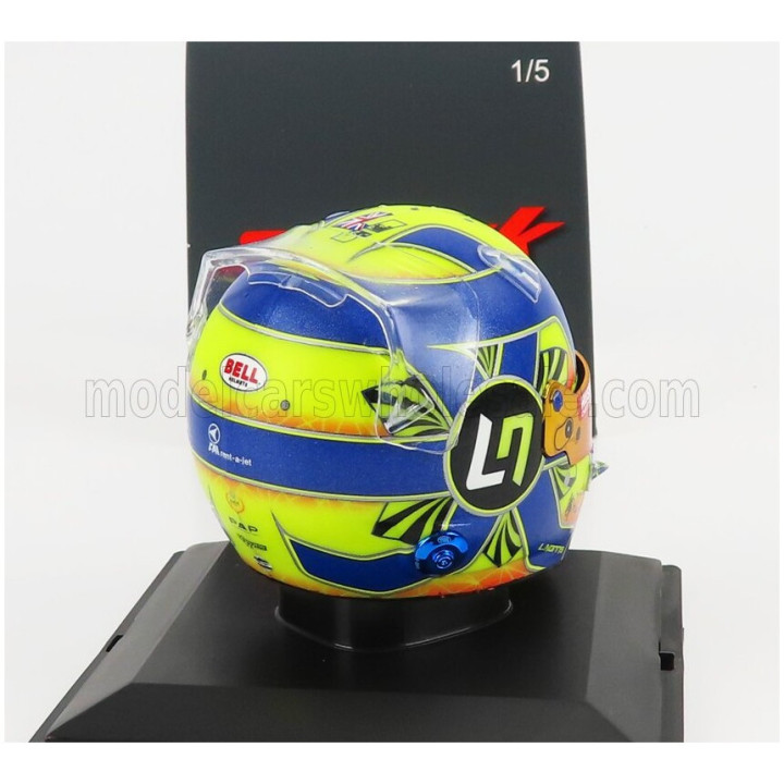 SPARK MODEL BELL HELMET F1 CASCO HELMET MCL35 RENAULT TEAM MCLAREN N 4 SEASON 2021 LANDO NORRIS - YELLOW BLACK 1/5