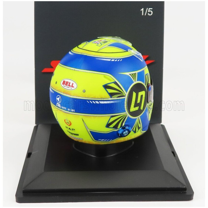 SPARK MODEL BELL HELMET F1 CASCO HELMET MCL36 TEAM MCLAREN N 4 SEASON 2022 LANDO NORRIS - YELLOW BLUE 1/5