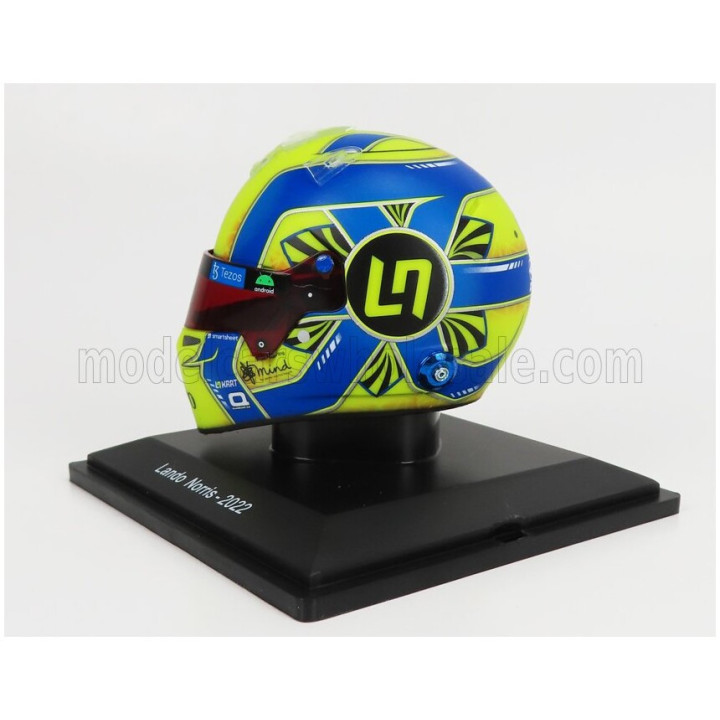 SPARK MODEL BELL HELMET F1 CASCO HELMET MCL36 TEAM MCLAREN N 4 SEASON 2022 LANDO NORRIS - YELLOW BLUE 1/5
