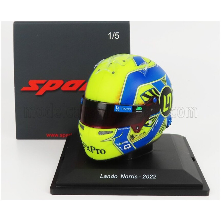 SPARK MODEL BELL HELMET F1 CASCO HELMET MCL36 TEAM MCLAREN N 4 SEASON 2022 LANDO NORRIS - YELLOW BLUE 1/5