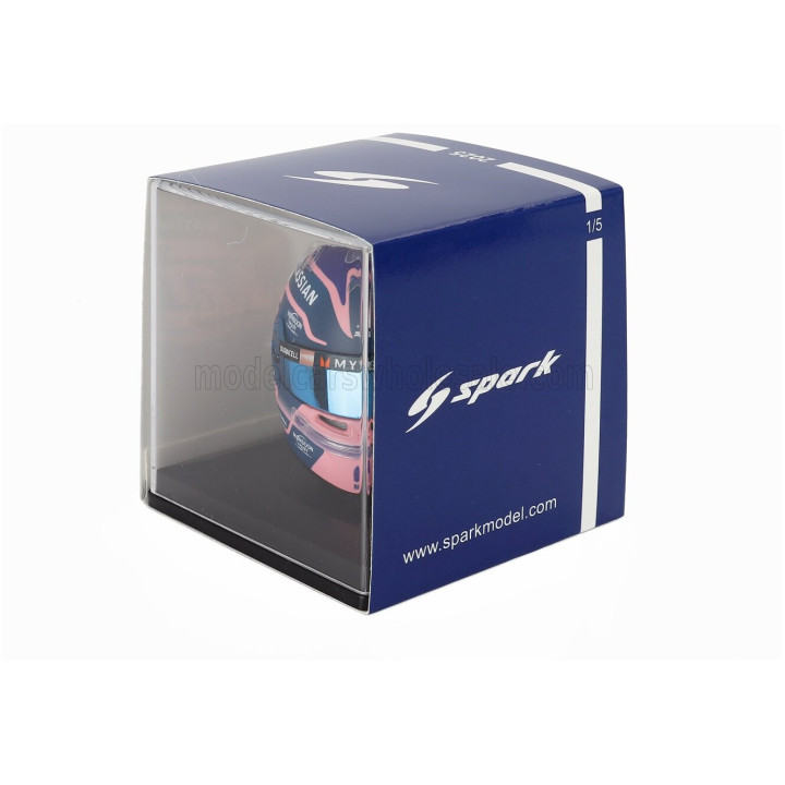 SPARK MODEL BELL HELMET CASCO HELMET F1 ALEX ALBON TEAM ATLASSIAN WILLIAMS RACING N 23 SEASON 2025 - BLUE PINK 1/5