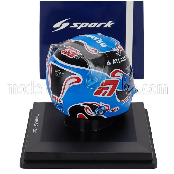 SPARK MODEL BELL HELMET CASCO HELMET F1 ALEX ALBON TEAM ATLASSIAN WILLIAMS RACING N 23 CHINA GP 2025 - BLUE BLACK 1/5