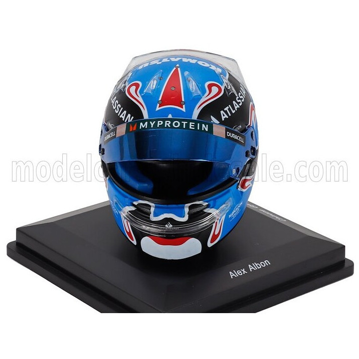 SPARK MODEL BELL HELMET CASCO HELMET F1 ALEX ALBON TEAM ATLASSIAN WILLIAMS RACING N 23 CHINA GP 2025 - BLUE BLACK 1/5