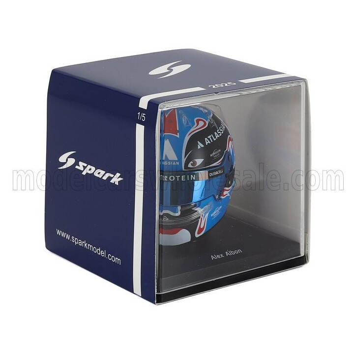 SPARK MODEL BELL HELMET CASCO HELMET F1 ALEX ALBON TEAM ATLASSIAN WILLIAMS RACING N 23 CHINA GP 2025 - BLUE BLACK 1/5