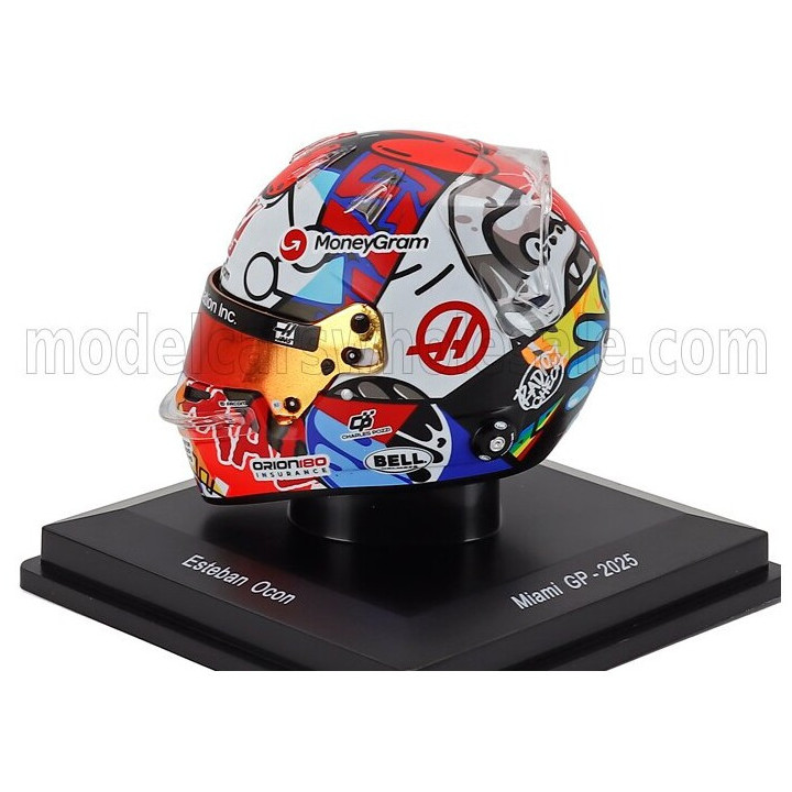SPARK MODEL BELL HELMET CASCO HELMET F1 ESTEBAN OCON TEAM MONEYGRAM HAAS N 31 MIAMI GP 2025 - VARIOUS 1/5