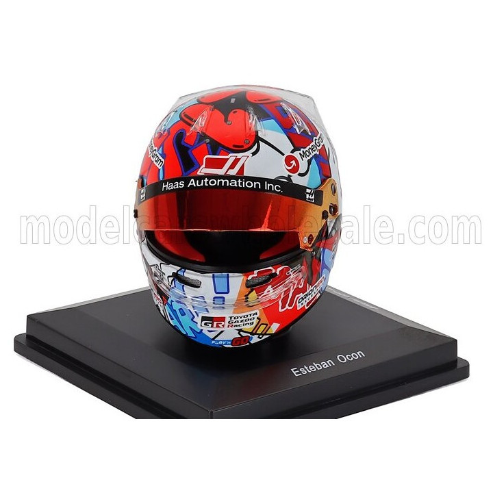 SPARK MODEL BELL HELMET CASCO HELMET F1 ESTEBAN OCON TEAM MONEYGRAM HAAS N 31 MIAMI GP 2025 - VARIOUS 1/5