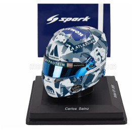SPARK MODEL BELL HELMET CASCO HELMET F1 CARLOS SAINZ TEAM ATLASSIAN WILLIAMS RACING N 55 BRITISH GP 2025 - LIGHT BLUE WHITE 1/5