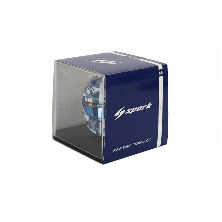 SPARK MODEL BELL HELMET CASCO HELMET F1 CARLOS SAINZ TEAM ATLASSIAN WILLIAMS RACING N 55 BRITISH GP 2025 - LIGHT BLUE WHITE 1/5