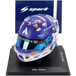 SPARK MODEL BELL HELMET CASCO HELMET F1 ALEX ALBON TEAM ATLASSIAN WILLIAMS RACING N 23 BRITISH GP 2025 - BLUE WHITE 1/5