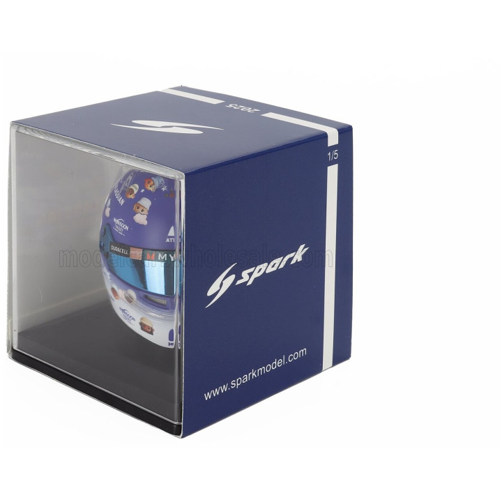 SPARK MODEL BELL HELMET CASCO HELMET F1 ALEX ALBON TEAM ATLASSIAN WILLIAMS RACING N 23 BRITISH GP 2025 - BLUE WHITE 1/5