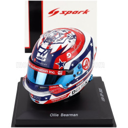 SPARK MODEL BELL HELMET CASCO HELMET F1 OLIVER BEARMAN TEAM MONEYGRAM HAAS N 87 9th USA GP 2025 - RED WHITE BLACK 1/5