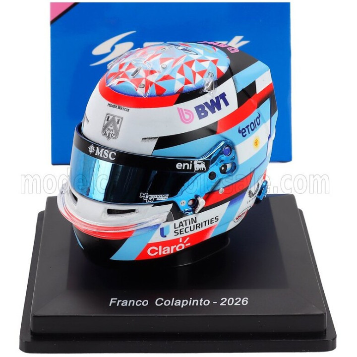 SPARK MODEL BELL HELMET CASCO HELMET F1 FRANCO COLAPINTO TEAM BWT ALPINE N 43 SEASON 2026 - VARIOUS 1/5