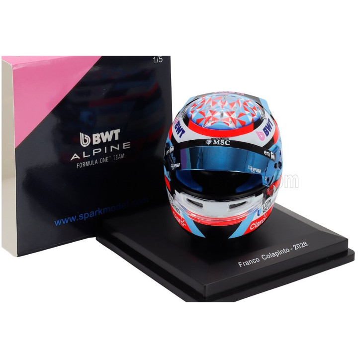 SPARK MODEL BELL HELMET CASCO HELMET F1 FRANCO COLAPINTO TEAM BWT ALPINE N 43 SEASON 2026 - VARIOUS 1/5