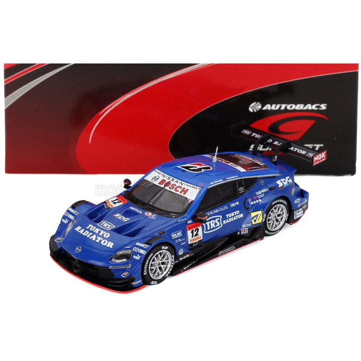 SPARK MODEL NISSAN Z NISMO TEAM TRS IMPUL N 12 GT500 CLASS SUPER GT 2025 KAZUKI HIRAMINE - BERTRAND BAGUETTE - BLUE 1/64