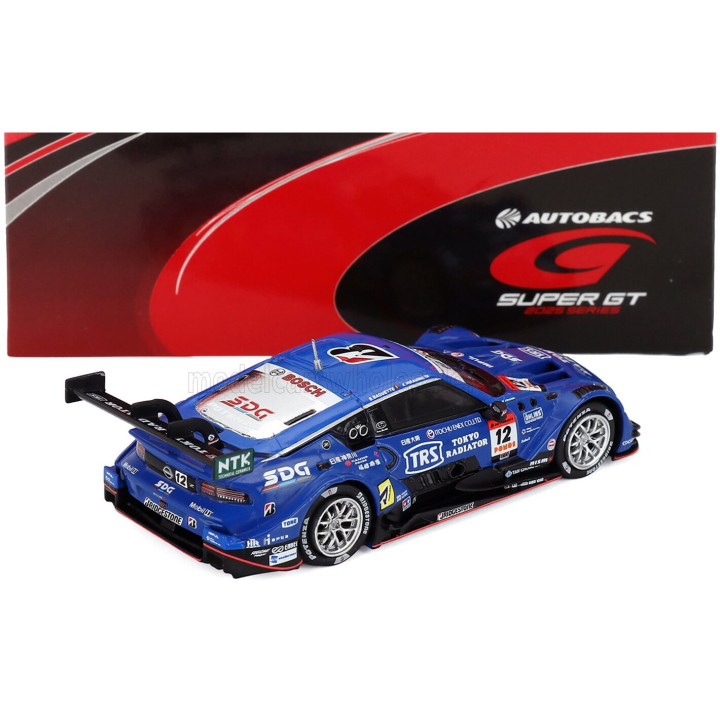 SPARK MODEL NISSAN Z NISMO TEAM TRS IMPUL N 12 GT500 CLASS SUPER GT 2025 KAZUKI HIRAMINE - BERTRAND BAGUETTE - BLUE 1/64