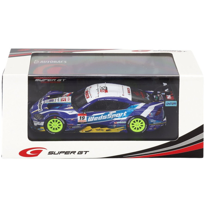 SPARK MODEL TOYOTA SUPRA GR TEAM WEDSSPORT BANDOH N 19 GT500 CLASS SUPER GT 2025 YUJI KUNIMOTO - SENA SAKAGUCHI - BLUE WHITE
