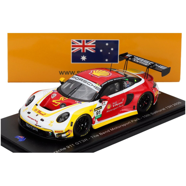 SPARK MODEL PORSCHE 911 992 GT3 R TEAM THE BEND MOTORSPORT PARK N 91 12h BATHURST 2025 LAURIN HEINRICH - YASSER SHAHIN - SAM