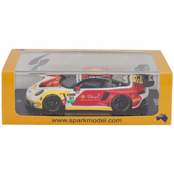 SPARK MODEL PORSCHE 911 992 GT3 R TEAM THE BEND MOTORSPORT PARK N 91 12h BATHURST 2025 LAURIN HEINRICH - YASSER SHAHIN - SAM