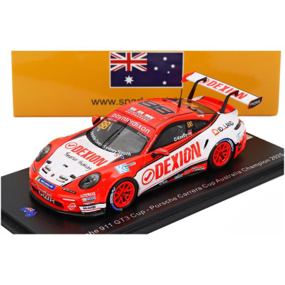SPARK MODEL PORSCHE 911 992 GT3 N 88 PORSCHE CARRERA CUP AUSTRALIA CHAMPION 2025 DYLAN O'KEEFFE - ORANGE WHITE 1/43
