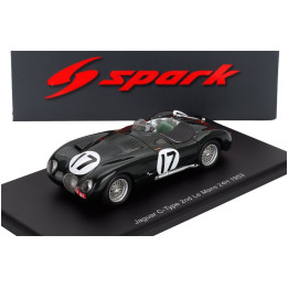 SPARK MODEL JAGUAR C-TYPE 3.4L S6 TEAM JAGUAR CARS LTD N 17 2nd 24h LE MANS 1953 STIRLING MOSS - PETER WALKER - BRITISH RACING