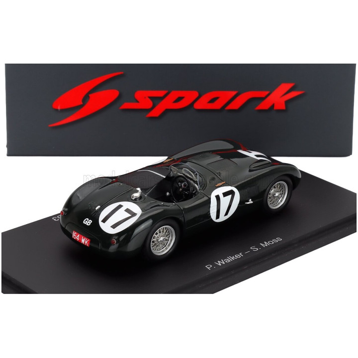 SPARK MODEL JAGUAR C-TYPE 3.4L S6 TEAM JAGUAR CARS LTD N 17 2nd 24h LE MANS 1953 STIRLING MOSS - PETER WALKER - BRITISH RACING