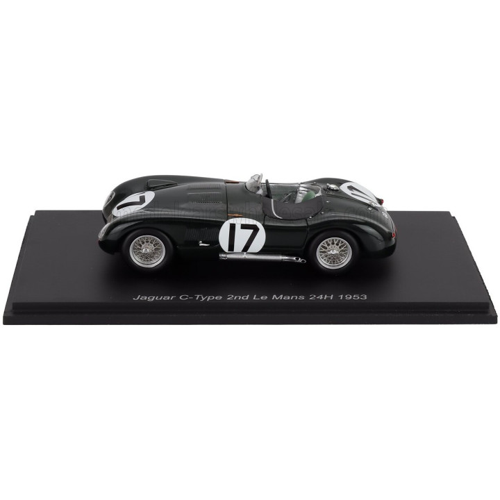 SPARK MODEL JAGUAR C-TYPE 3.4L S6 TEAM JAGUAR CARS LTD N 17 2nd 24h LE MANS 1953 STIRLING MOSS - PETER WALKER - BRITISH RACING