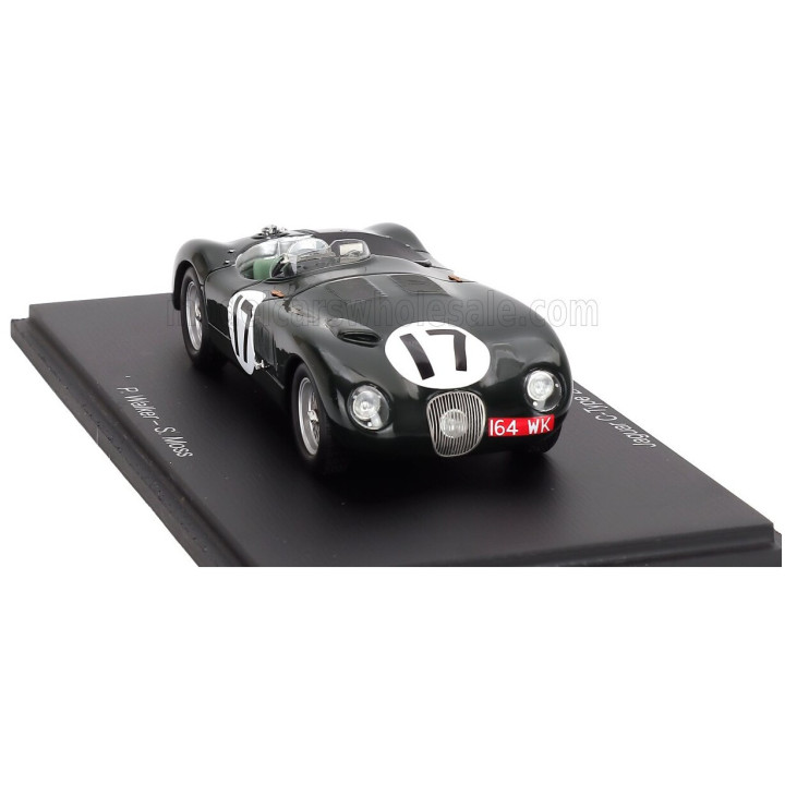 SPARK MODEL JAGUAR C-TYPE 3.4L S6 TEAM JAGUAR CARS LTD N 17 2nd 24h LE MANS 1953 STIRLING MOSS - PETER WALKER - BRITISH RACING