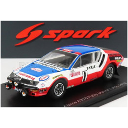 SPARK MODEL RENAULT ALPINE A310 N 1 RALLY MONTECARLO 1976 J.C.ANDRUET - Y.JOUANNY - WHITE RED BLUE 1/43