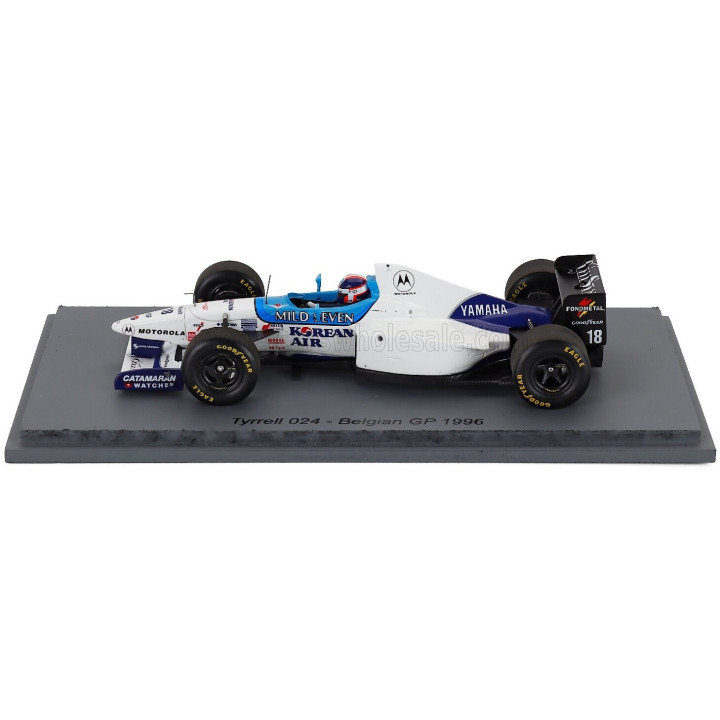 SPARK MODEL TYRRELL F1 024 N 18 BELGIUM GP 1996 UKYO KATAYAMA - WHITE BLUE 1/43
