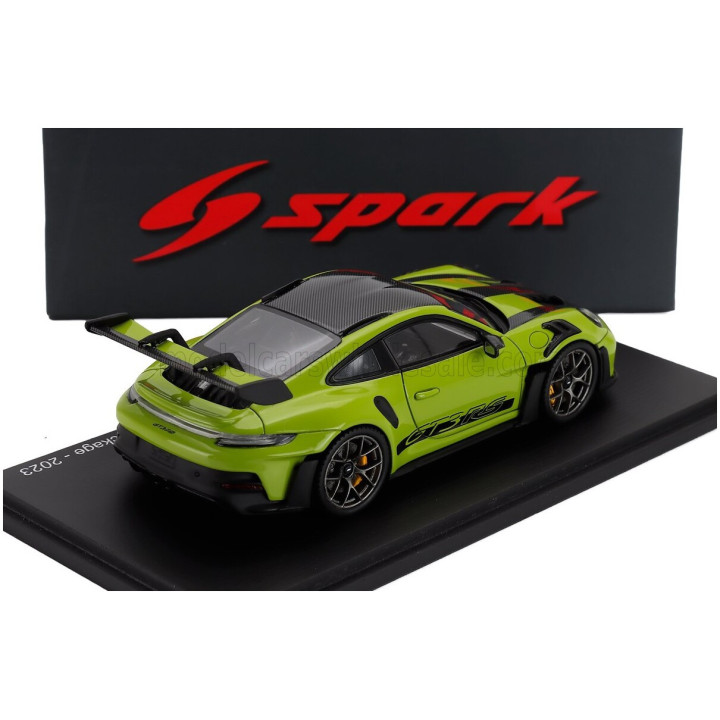 SPARK MODEL PORSCHE 911 992 GT3 RS WEISSACH PACKAGE COUPE 2023 - GREEN BLACK 1/43