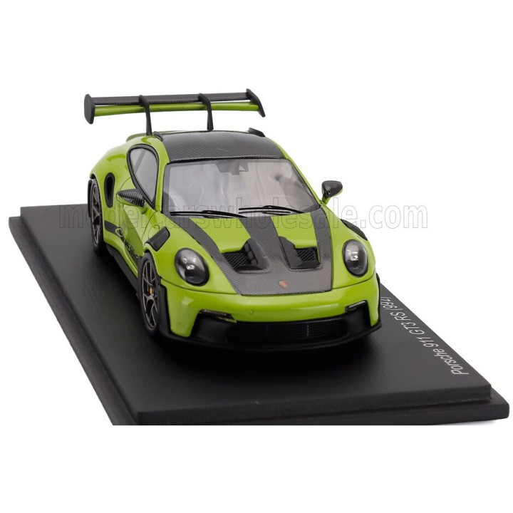 SPARK MODEL PORSCHE 911 992 GT3 RS WEISSACH PACKAGE COUPE 2023 - GREEN BLACK 1/43