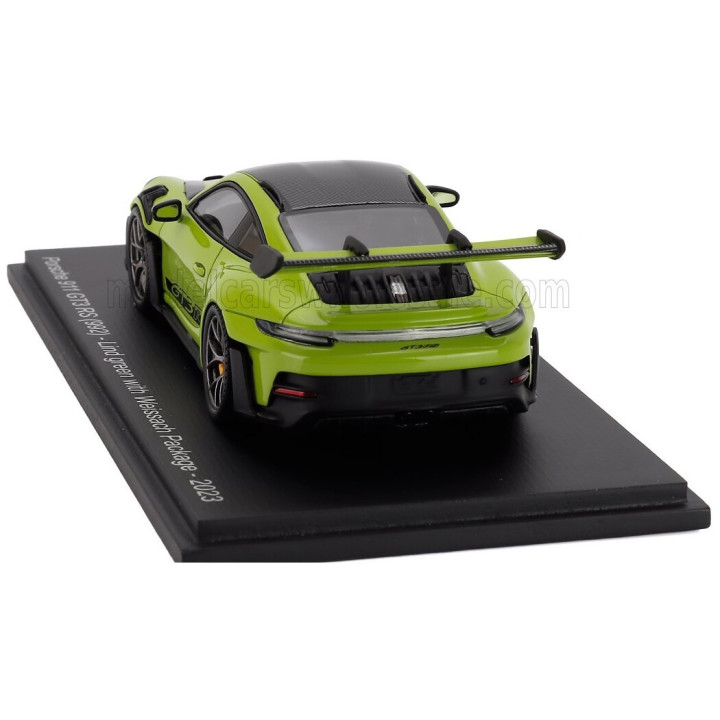SPARK MODEL PORSCHE 911 992 GT3 RS WEISSACH PACKAGE COUPE 2023 - GREEN BLACK 1/43