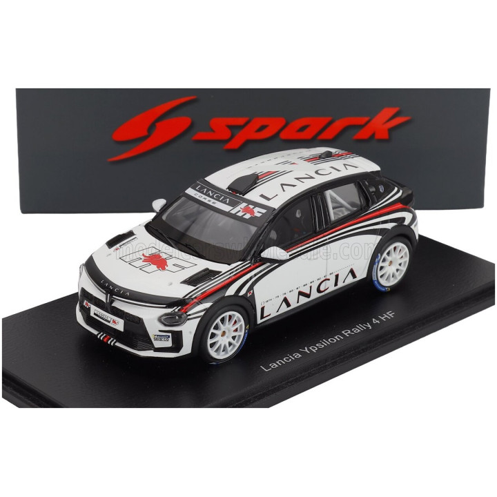 SPARK MODEL LANCIA YPSILON HF RALLY4 2025 - WHITE BLACK 1/43
