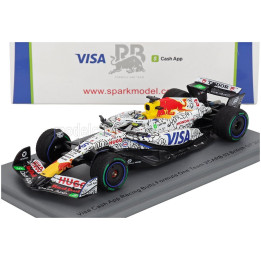 SPARK MODEL RACING BULLS F1 VCARB-02 TEAM VISA CASH APP N 6 SILVERSTONE BRITISH GP 2025 ISACK HADJAR - WHITE BLACK 1/43