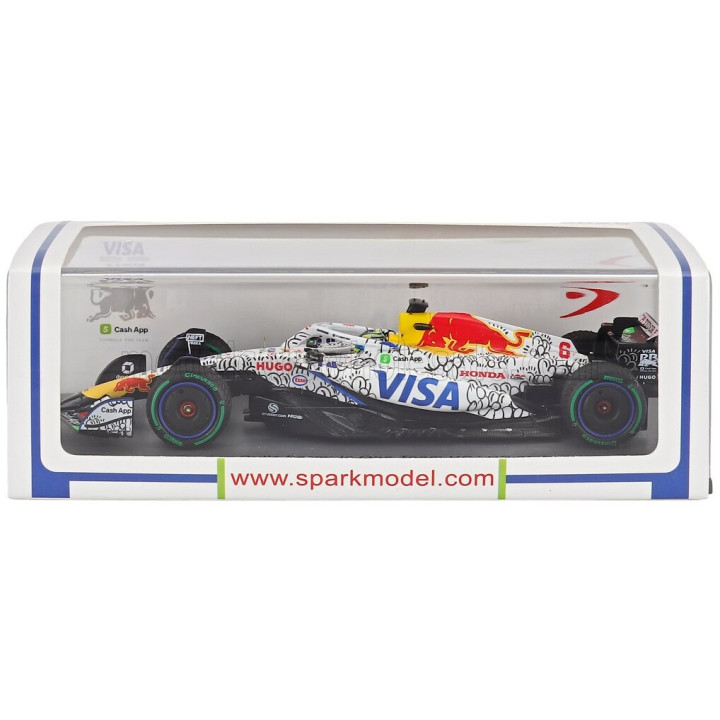 SPARK MODEL RACING BULLS F1 VCARB-02 TEAM VISA CASH APP N 6 SILVERSTONE BRITISH GP 2025 ISACK HADJAR - WHITE BLACK 1/43