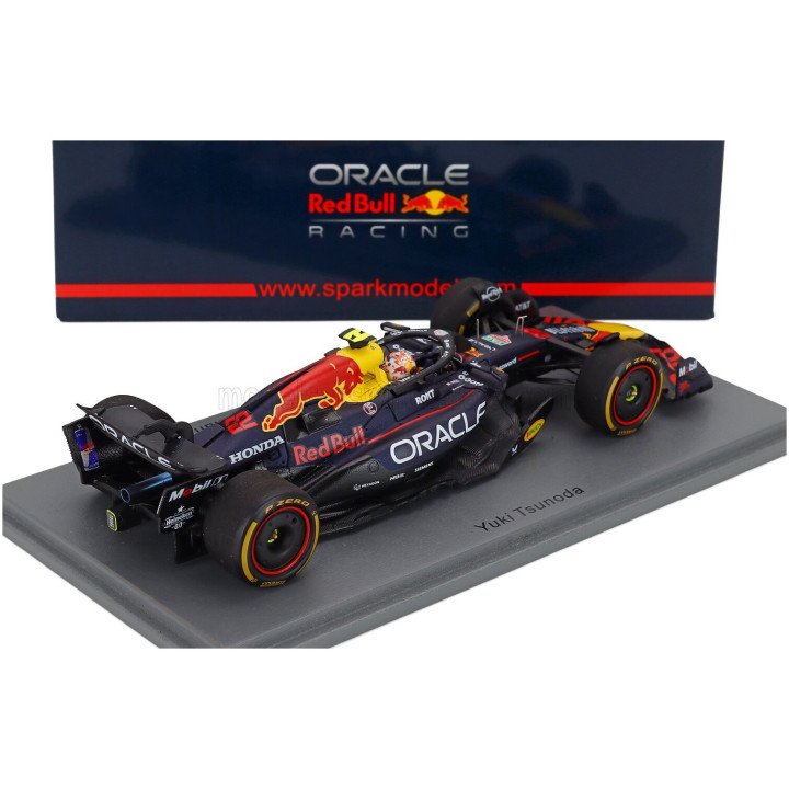 SPARK MODEL RED BULL F1 RB21 TEAM ORACLE RED BULL RACING N 22 CANADA GP 2025 (100th GP) YUKI TSUNODA - BLUE YELLOW RED 1/43