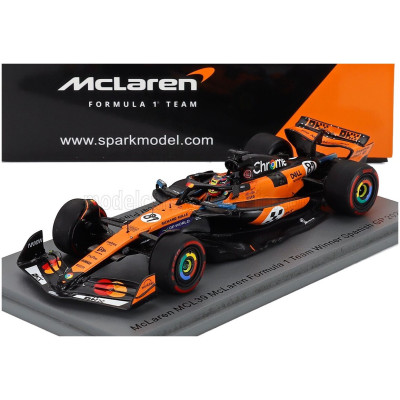SPARK MODEL McLAREN F1 MCL39 TEAM MCLAREN N 81 WINNER SPAIN GP 2025 OSCAR PIASTRI - ORANGE BLACK 1/43