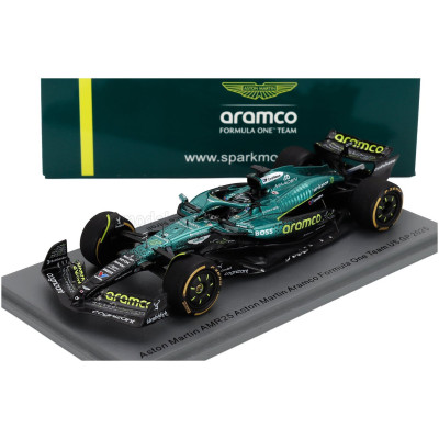 SPARK MODEL ASTON MARTIN F1 AMR25 TEAM ARAMCO COGNIZANT N 18 USA GP 2025 LANCE STROLL - GREEN BLACK 1/43