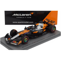 SPARK MODEL McLAREN F1 MCL39 TEAM MCLAREN N 81 5th USA GP 2025 OSCAR PIASTRI - ORANGE CHROME BLACK 1/43