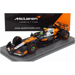 SPARK MODEL McLAREN F1 MCL39 TEAM MCLAREN N 4 WORLD CHAMPION 2nd USA GP 2025 LANDO NORRIS - ORANGE CHROME BLACK 1/43