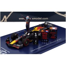 SPARK MODEL RED BULL F1 RB21 TEAM ORACLE RED BULL RACING N 1 WINNER USA GP (WITH PIT BOARD SUPER MAX! 75 WINS) 2025 MAX