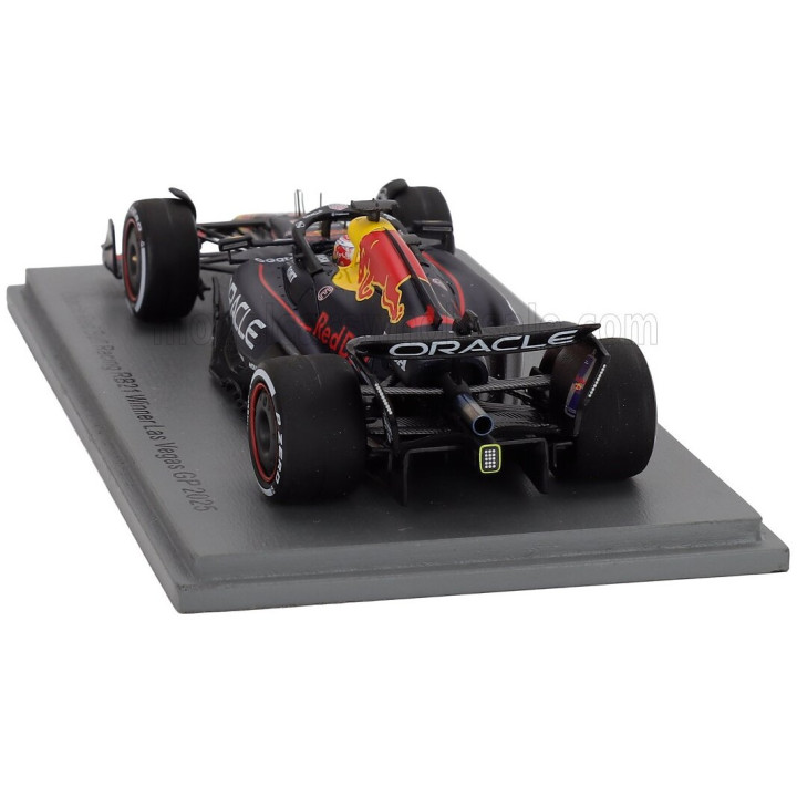 SPARK MODEL RED BULL F1 RB21 TEAM ORACLE RED BULL RACING N 1 WINNER LAS VEGAS USA GP WITH PIT BOARD 2025 MAX VERSTAPPEN - BLUE