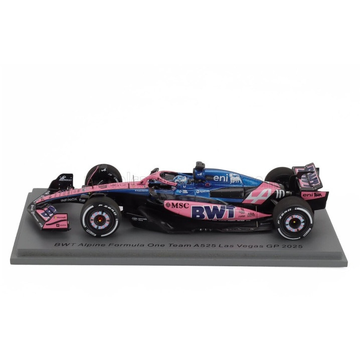 SPARK MODEL ALPINE F1 A525 TEAM BWT ALPINE N 10 LAS VEGAS USA GP 2025 PIERRE GASLY - BLACK BLUE PINK 1/43