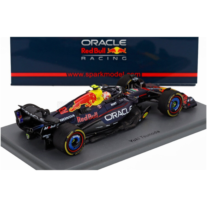 SPARK MODEL RED BULL F1 RB21 TEAM ORACLE RED BULL RACING N 22 ABU DHABI GP 2025 YUKI TSUNODA - BLUE YELLOW RED 1/43