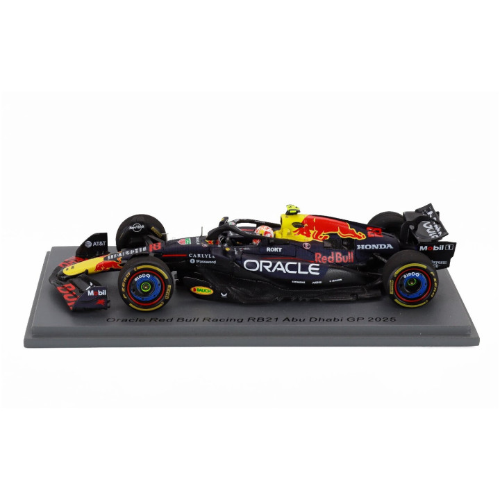 SPARK MODEL RED BULL F1 RB21 TEAM ORACLE RED BULL RACING N 22 ABU DHABI GP 2025 YUKI TSUNODA - BLUE YELLOW RED 1/43