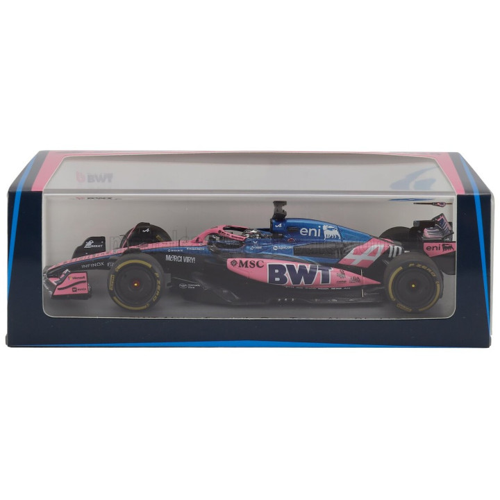 SPARK MODEL ALPINE F1 A525 TEAM BWT ALPINE N 10 ABU DHABI GP 2025 PIERRE GASLY - BLACK BLUE PINK 1/43